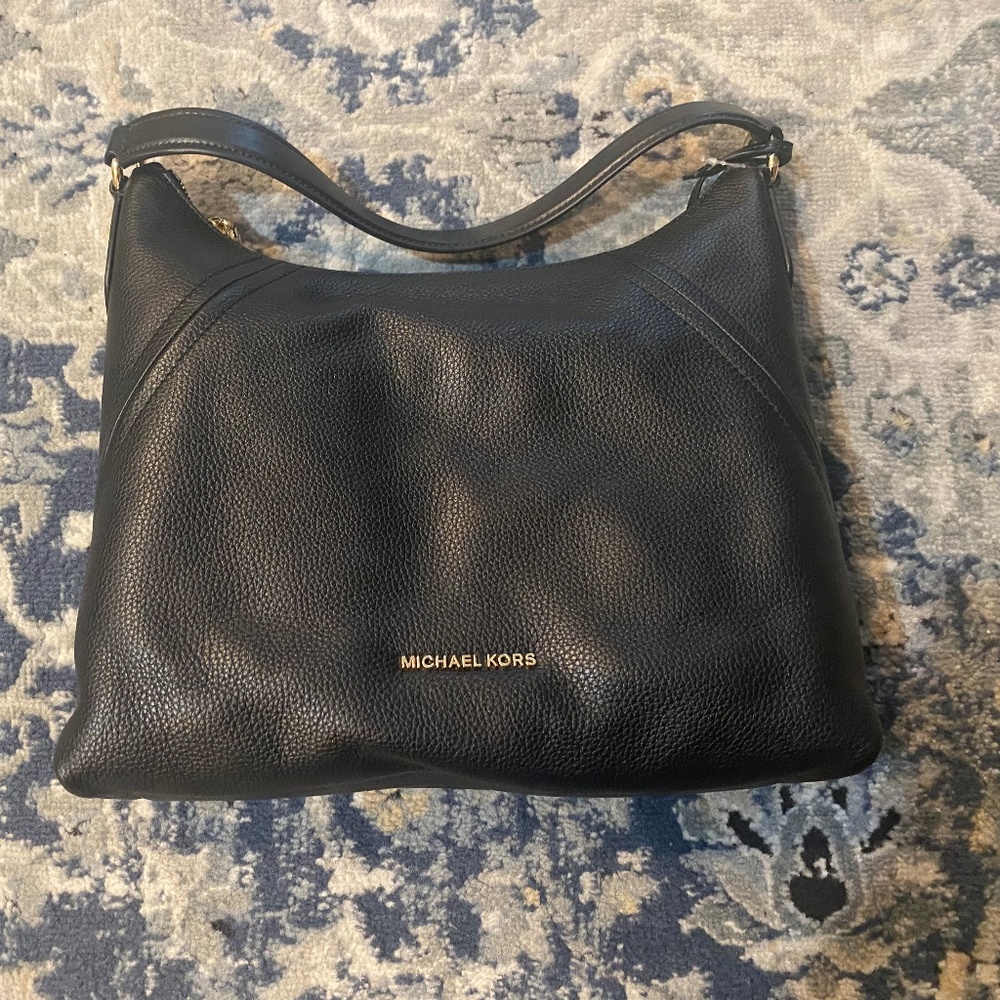 Black Leather Michael Kors Purse